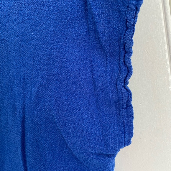 Cloudways 100% cotton Beautiful Blue Mexican Top - Picture 3 of 5